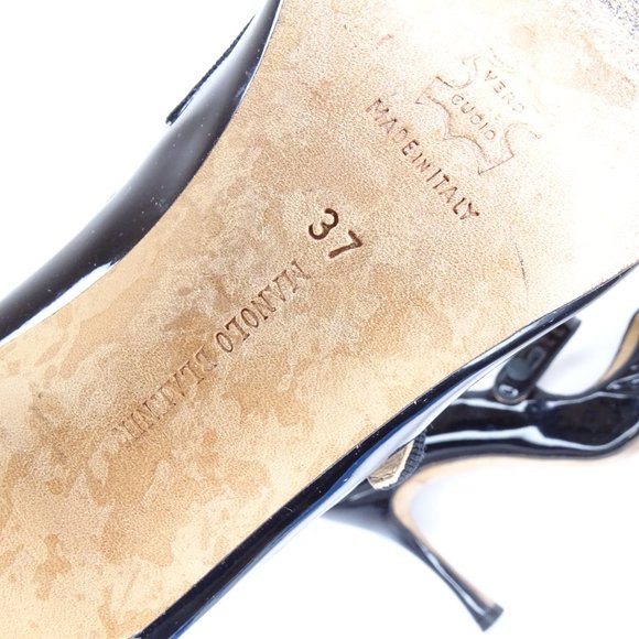 SOLD💥Manolo Blahnik Black Patent Pointed Toe Pump - Picture 9 of 10